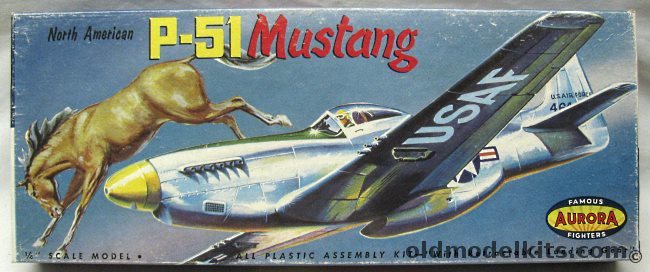 Aurora 1/48 P-51 Mustang with 'Horse' Artwork, 118-98 plastic model kit